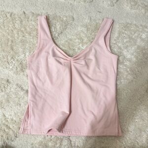Pink tank top w slits at bottom